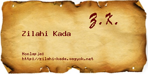 Zilahi Kada névjegykártya